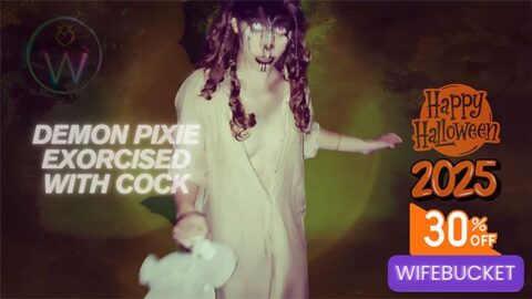 Homemade Halloween Sex By Wifebucket - Demon Pixie Receiving A Big Cock