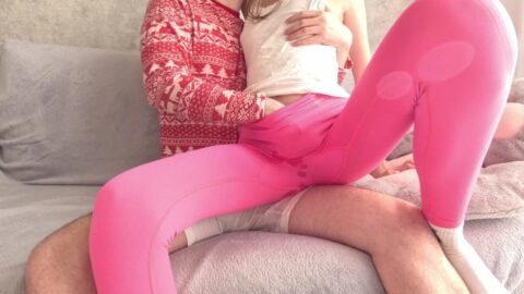 Made Her Edge In Leggings. Double Creampie